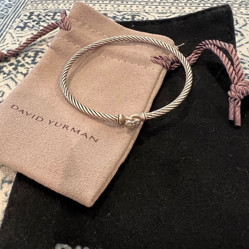 Authentic David Yurman Cable Heart Bracelet